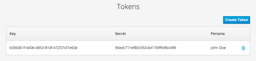 Token Screen